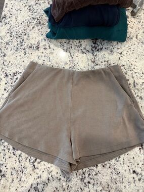 Lululemon Tan softstreme Shorts